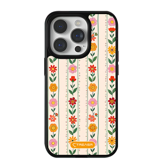 BloomStripe Floral MagSafe Case