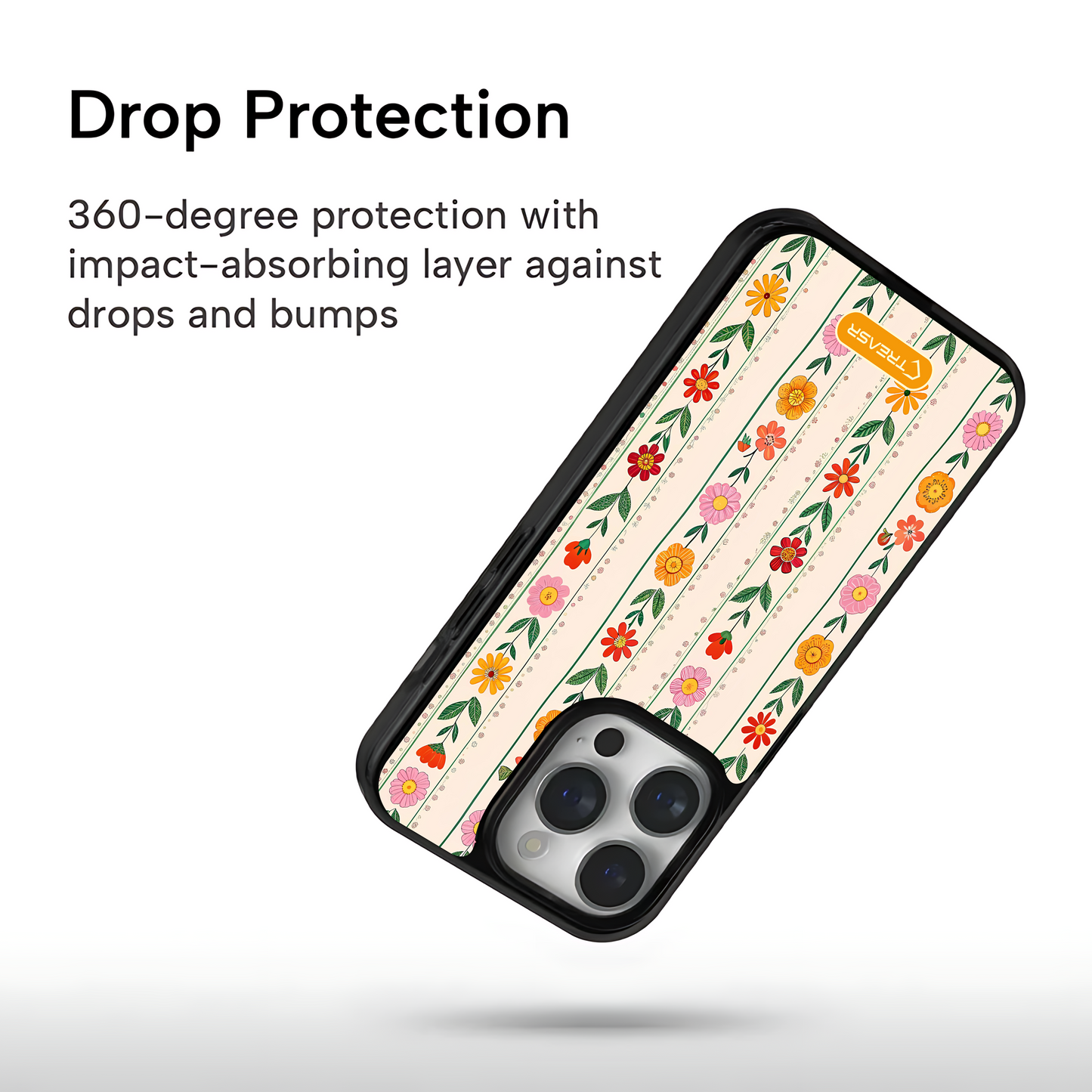 BloomStripe Floral MagSafe Case