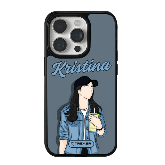 Denim Chic Personalized MagSafe Case for Women - Treasr™