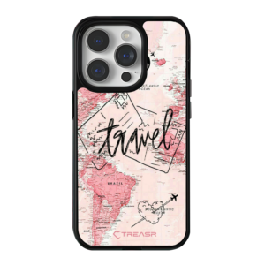 Pink World Map Magsafe iPhone Case